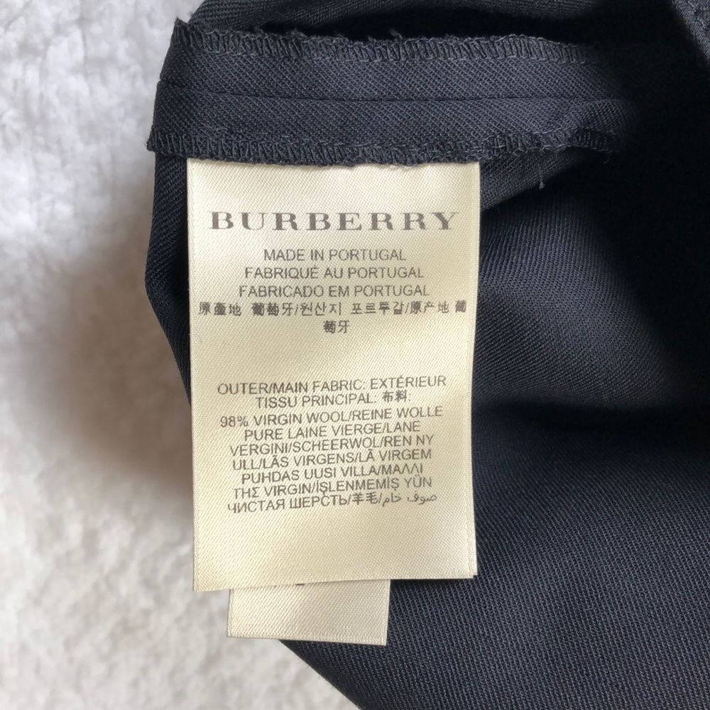 Burberry Black Wool Cropped Wool Trousers NWOT - Picture 5 of 8